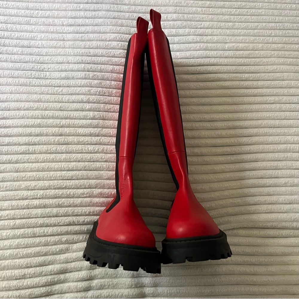 NEW Simon Miller Red Tall Boots - Picture 3 of 8